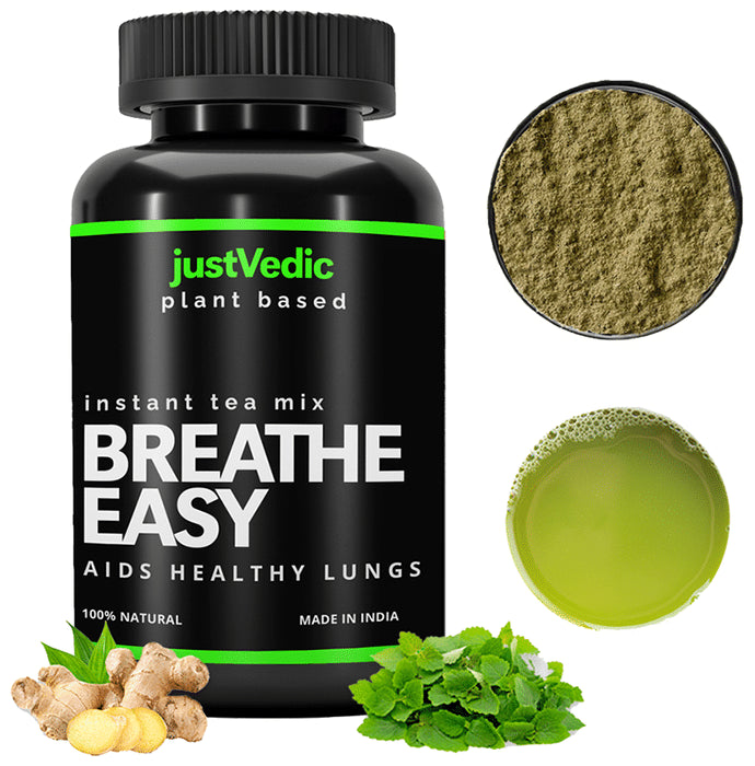 Just Vedic Plant Based Instant Tea Mix Breathe Easy Aids Healthy Lungs - Classic Derma