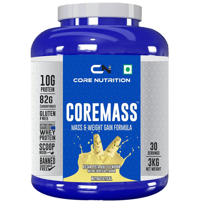 Core Nutrition Coremass Mass & Weight Gain Formula Powder Kesar Pista - Classic Derma