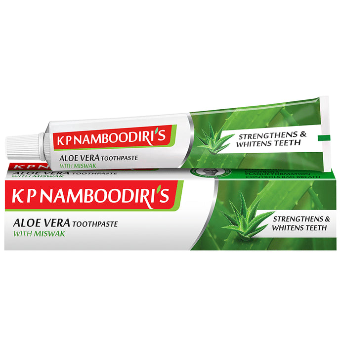 K.P. Namboodiri's Aloe Vera Toothpaste with Miswak (100gm Each) - Classic Derma