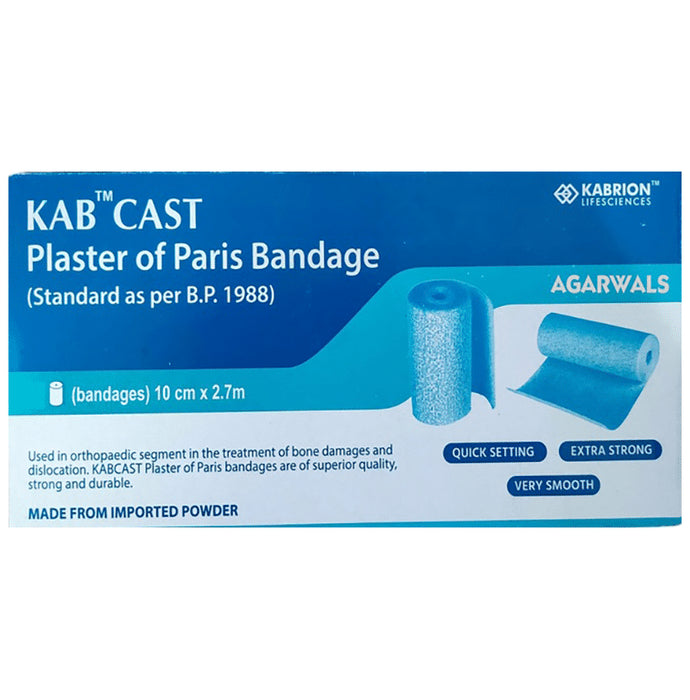 Kabrion Kabcast Plaster of Paris Bandage 10cm x 2.7m - Classic Derma