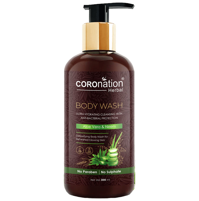Coronation Herbal Aloe Vera & Neem Body Wash (300ml Each) - Classic Derma