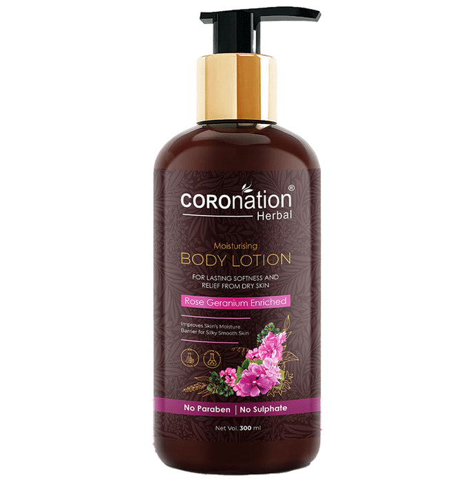 Coronation Herbal Rose Geranium Enriched Moisturising Body Lotion (300ml Each) - Classic Derma