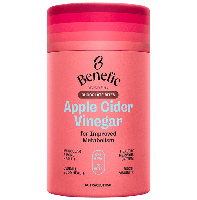 Benefic Apple Cider Vinegar Chocolate Bites for Improved Metabolism (30 Each) - Classic Derma