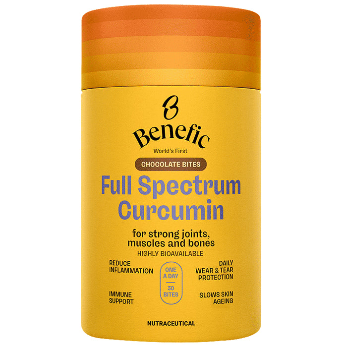 Benefic Full Spectrum Curcumin Chocolate Bites for Strong Joints, Muscles and Bones - Classic Derma