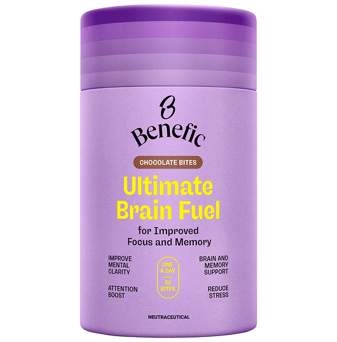Benefic Ultimate Brain Fuel Chocolate Bite for Improved Focus & Memory - Classic Derma
