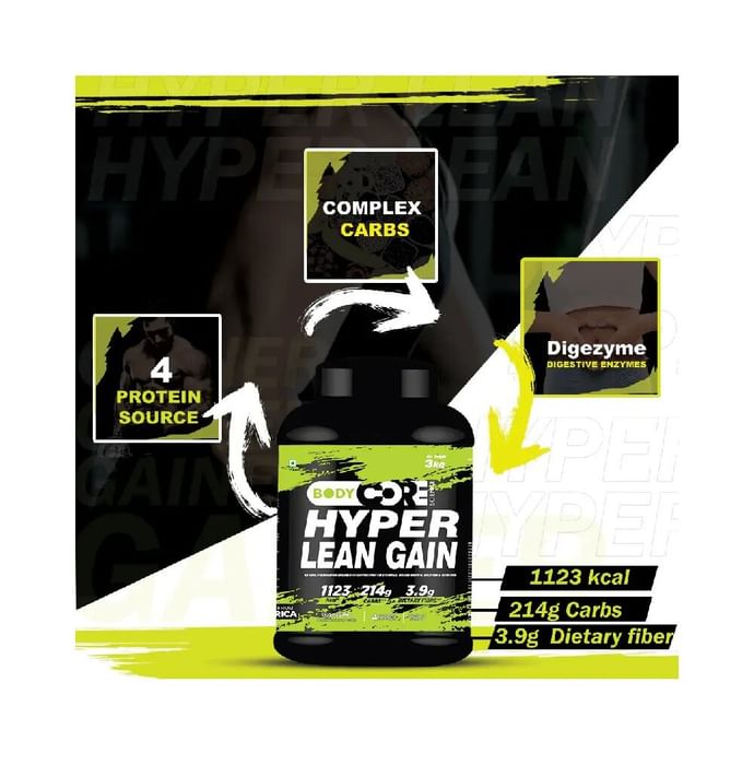 Body Core Science Hyper Lean Gain Powder Kesar Pista