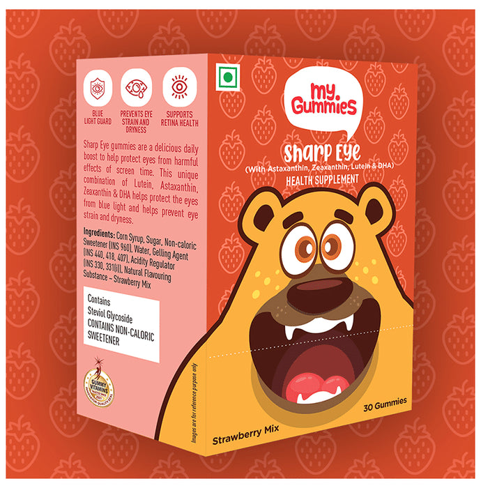 Body First My Gummies Sharp Eye Gummies Strawberry Mix