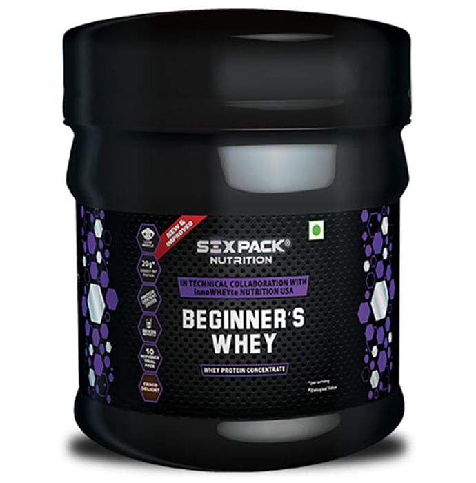 Sixpack Nutrition Beginner's Whey Protein Concentrate Powder Choco Delight - Classic Derma