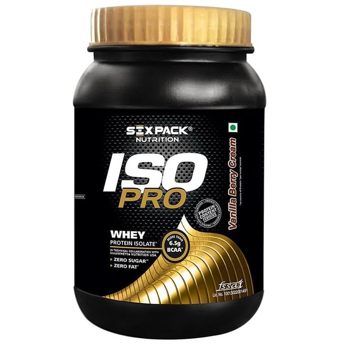 Sixpack Nutrition Iso Pro 100% Whey Protein Isolate Powder Vanilla Berry Cream - Classic Derma