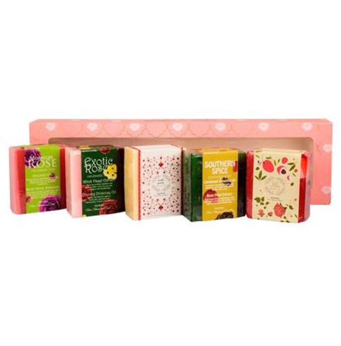 Nyassa Rose Collection - Set of 5 Soaps (150gm Each) - Classic Derma