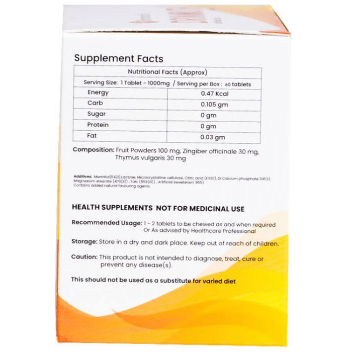 Brahmosmi's Drimouth with Real Fruits Chewable Tablet