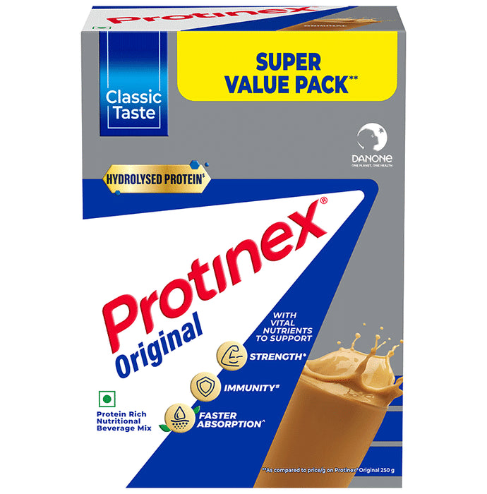 Protinex High Quality Protein | Nutritional Drink for Immunity & Strength | Original No Added Sugar Classic Bitter Powder - Classic Derma