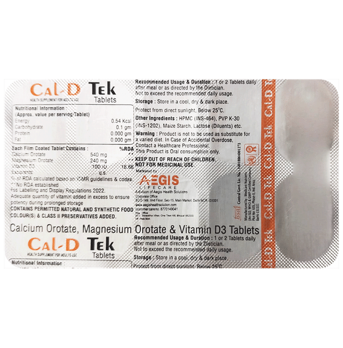 Cal-D Tek Tablet