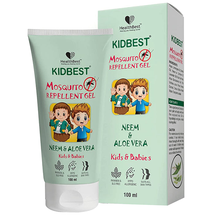 HealthBest Kidbest Mosquito Repellent Gel Neem & Aloe Vera Kids & Babies - Classic Derma