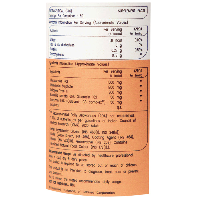 Cratus Joint Care Tablet (60 Each)