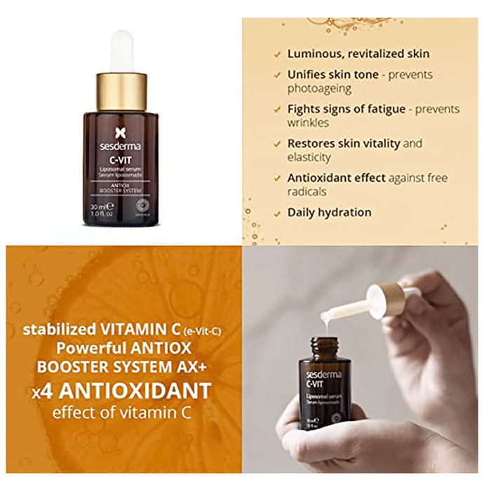 C-Vit Facial Liposomal Serum with AntiOx Booster System | Skin Brightening Face Care Product