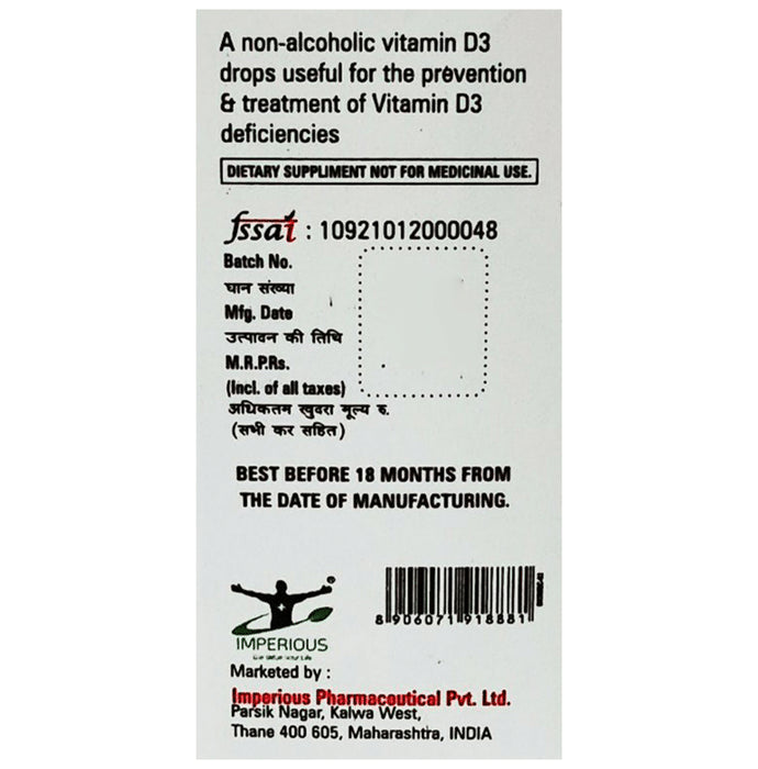 D3 Impact 800 Oral Drops Mango