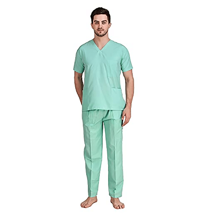 Mowell Scrub Suit V-Neck Unisex Poly viscose Fabric Uniform Small - Classic Derma