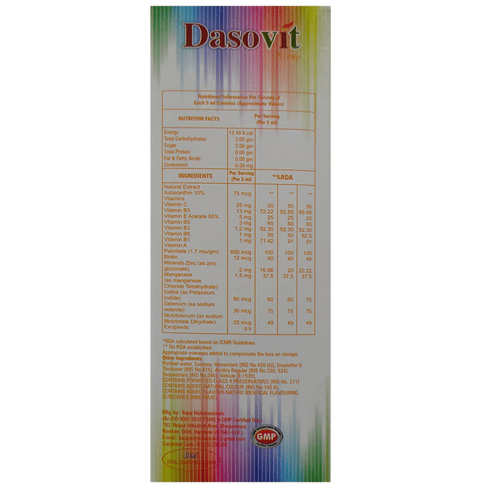 Dasovit Syrup Mixed Fruit