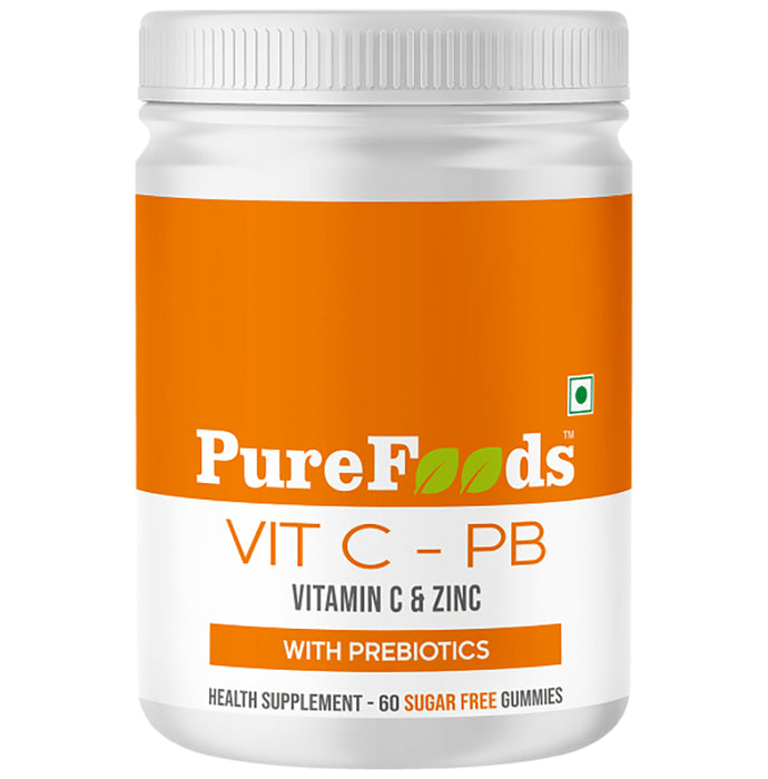 PureFoods Vit C-PB Vitamin C+Zinc Gummies Orange Gluten and Sugar Free - Classic Derma