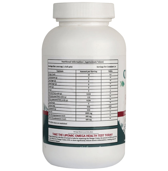 Lipomic Healthcare Omega 3 Fish Oil Softgel