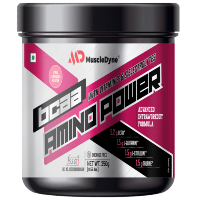 Muscle Dyne BCAA Amind Power Pink Lemonade Powder - Classic Derma