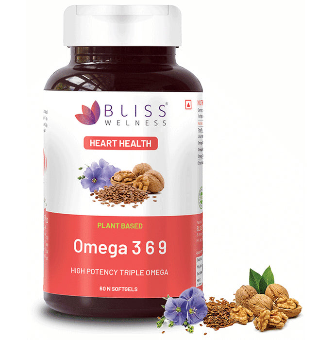 Bliss Welness Heart Health Omega 3 6 9 Softgel Capsule