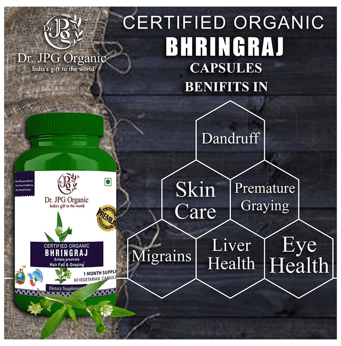 Dr. JPG Organic Bhringraj Vegetarian Capsule