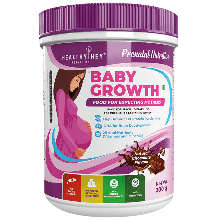 HealthyHey Baby Growth Protein For Expecting Mother Natural Chocolate - Classic Derma