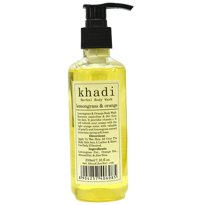 Khadi Herbal Body Wash Orange and Lemongrass - Classic Derma
