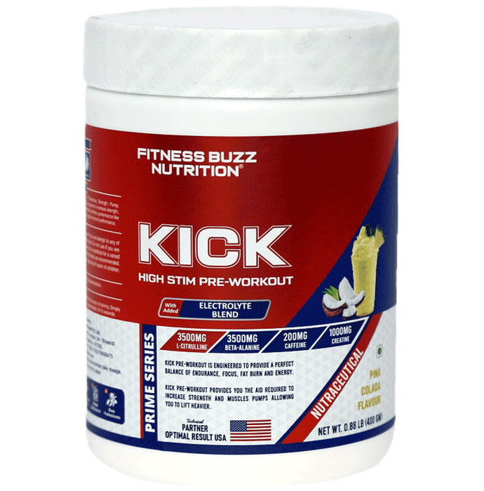 Fitness Buzz Nutrition Kick Powder Pina Colado - Classic Derma
