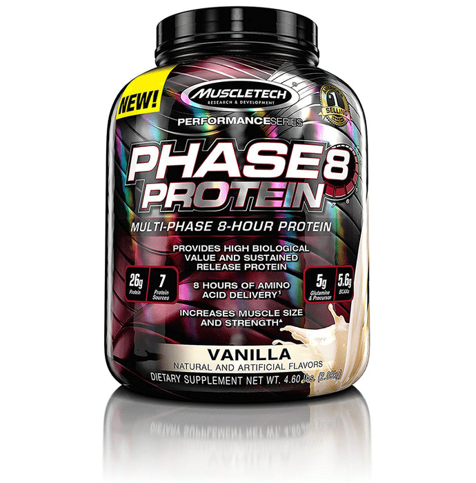 Muscletech Performance Series Phase 8 Protein Powder Vanilla - Classic Derma