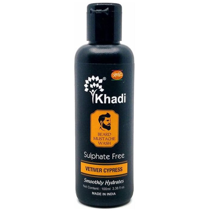 Khadi India Beard Mustache Wash Vetiver Cypress - Classic Derma