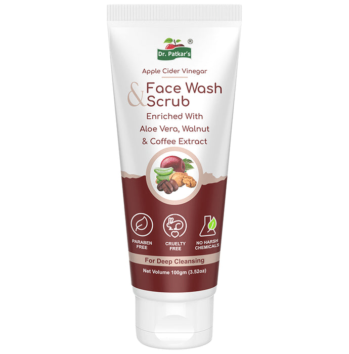 Dr. Patkar's Apple Cider Vinegar Face Wash & Scrub for Deep Cleansing - Classic Derma