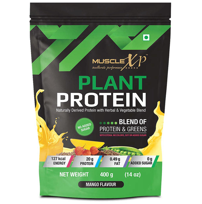 MuscleXP Plant Protein Powder (400gm Each) Mango - Classic Derma