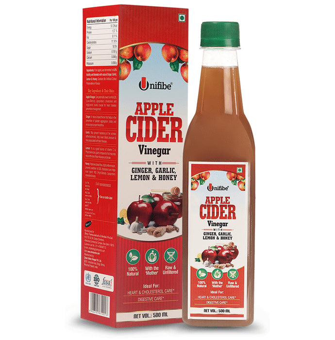 Unifibe Apple Cider Vinegar with Ginger, Garlic, Lemon & Honey - Classic Derma