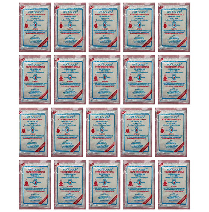 Agarwals Softouch Premium Sterile Combine Dressing Surgical Pad 10x10cm - Classic Derma