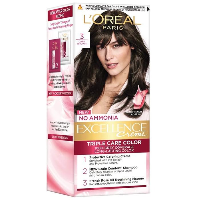 Loreal Excellence Creme Triple Care Color Dark Brown - Classic Derma