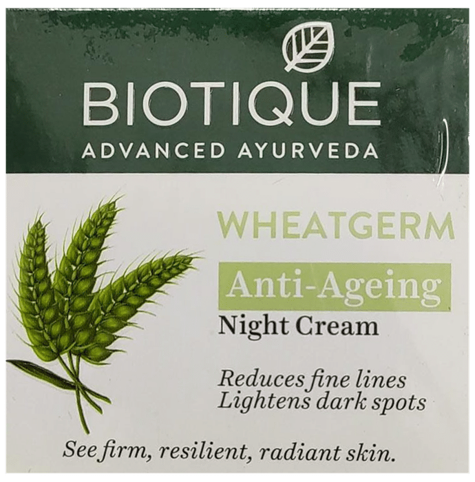 Biotique Advanced Ayurveda Wheat Germ Anti-Ageing Night Cream - Classic Derma