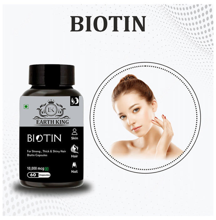 Earth King Biotin 10,000mcg Capsule (60Each0