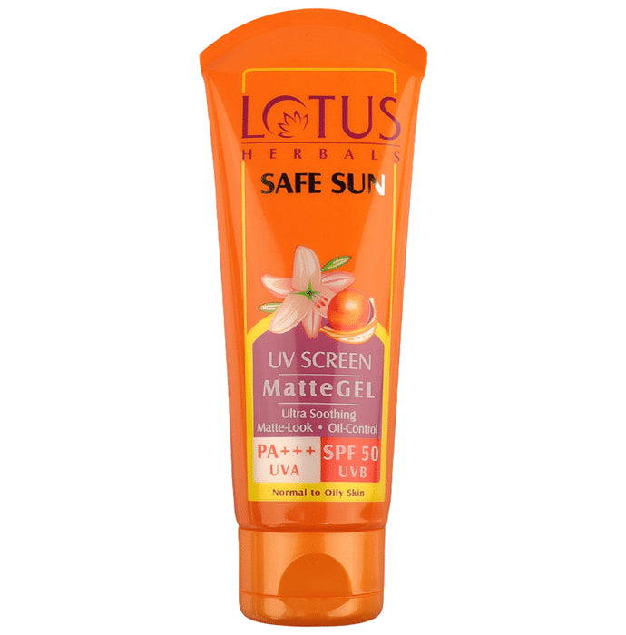 Lotus Herbals Safe Sun UV Screen Matte Gel PA+++ SPF 50 - Classic Derma