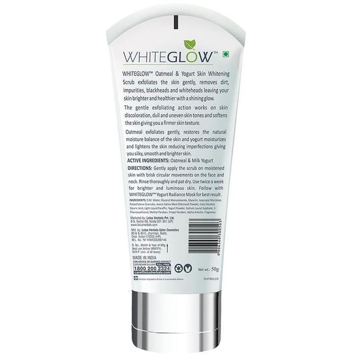 Lotus Herbals WhiteGlow Oatmeal and Yogurt Skin Whitening Scrub