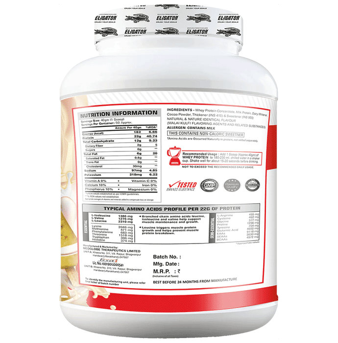Eligator Perfect Whey Protein Powder Malai kulfi
