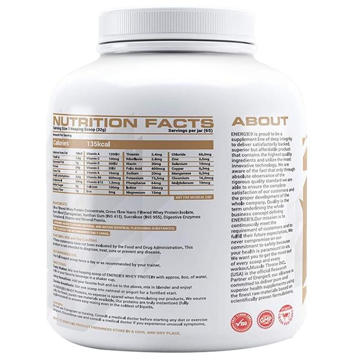 Energie 9 Nutrition Only Whey Protein Cream and Cookie