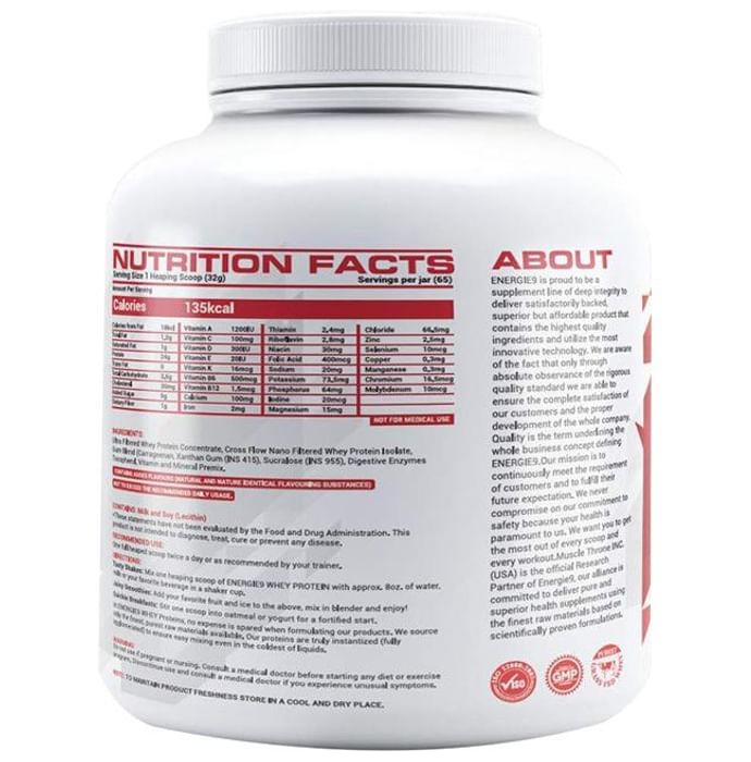 Energie 9 Nutrition Only Whey Protein Strawberry