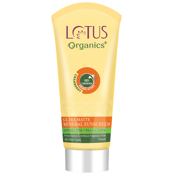 Lotus Organics+ Ultra Matte Mineral Sunscreen SPF 40 PA+++ - Classic Derma