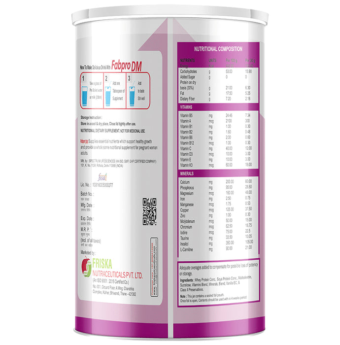 Fabpro-DM Powder Sugar Free Vanilla