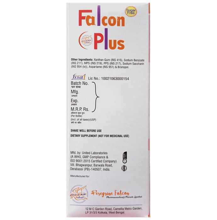 Falcon Plus Syrup Mango Sugar Free