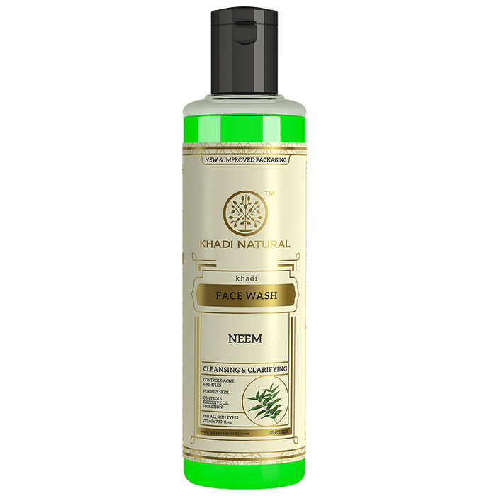Khadi Naturals Ayurvedic Neem Face Wash - Classic Derma