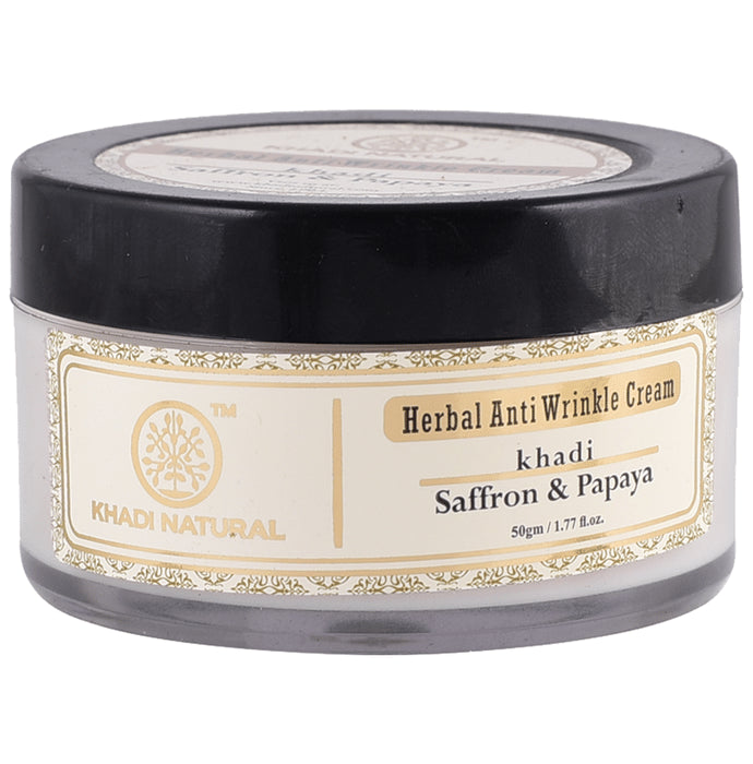 Khadi Naturals Ayurvedic Saffron & Papaya Anti Wrinkle Cream - Classic Derma
